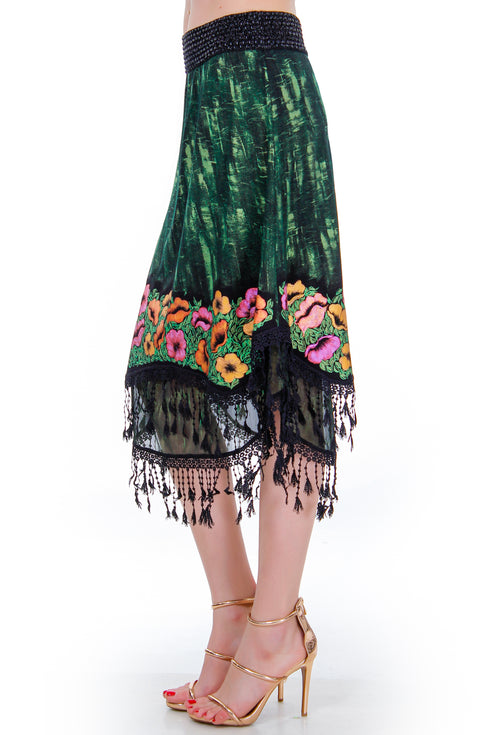 Fusta jerse pictat  Liza Panait Liza Panait Online Boutique